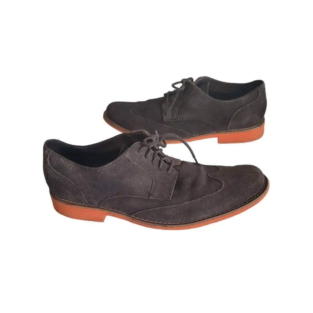 Cole Haan Men's Lace Up Suede Leather Wingtip Oxford Shoes Sz 11.5